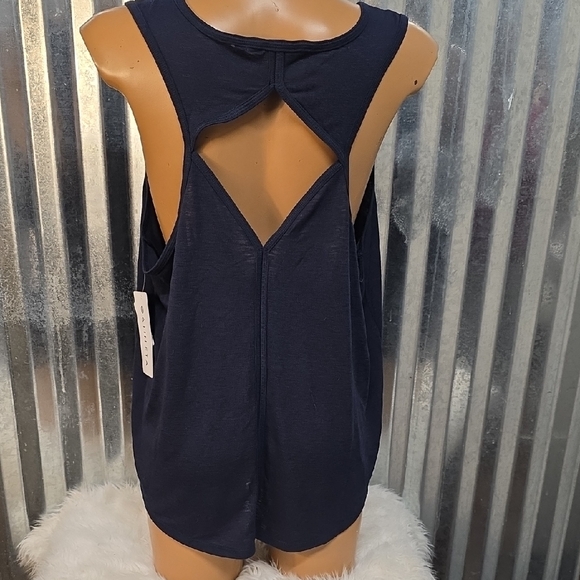 Athleta Navy Breezy Racerback Tank Top NWT! - Picture 3 of 6
